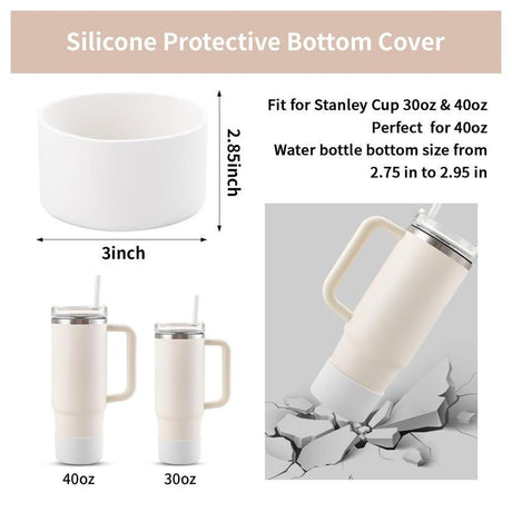 10-Piece Purple Accessory Bundle for Stanley Quencher 30/40oz - Includs Premium Silicone Straw Covers, Protective Boot & Charms Set