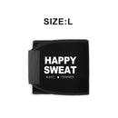 Black Premium Seamless Waist Trimmer and Body Shaper (L Size) - Postpartum Recovery & Fitness Sweat Belt for Lumbar Support