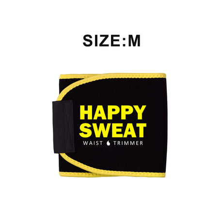 Yellow Premium Seamless Waist Trimmer and Body Shaper (M Size) - Postpartum Recovery & Fitness Sweat Belt for Lumbar Support