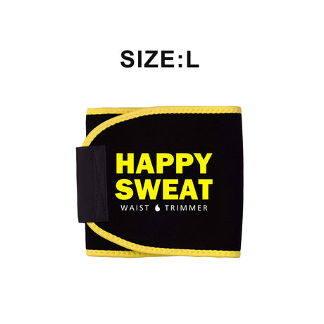 Yellow Premium Seamless Waist Trimmer and Body Shaper (L Size) - Postpartum Recovery & Fitness Sweat Belt for Lumbar Support