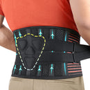 M Size Black Double-Compression Sports Waist Trimmer with 4 Steel Plates and 2 Spring Stays for Strength Training & Back Protection