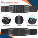 M Size Black Double-Compression Sports Waist Trimmer with 4 Steel Plates and 2 Spring Stays for Strength Training & Back Protection