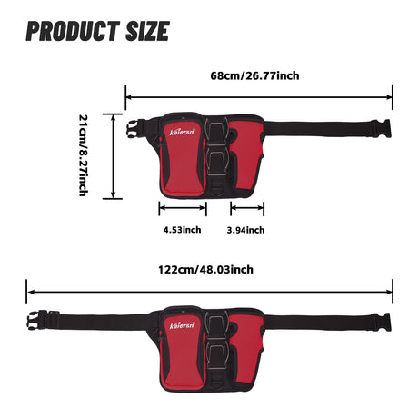 Grey Professional Park Golf Waist Bag - Multi-Functional Accessory Organizer for Dual Ball Storage & Water Bottle Holder