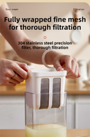 White Premium Greek Yogurt Strainer with Removable 304 Stainless Steel Fine Mesh & Transparent Airtight Storage Container