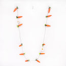 2-Pack 125CM Easter Carrot Hemp Rope Hanging Bunting - Festive Rabbit & Garden Themed Party Decoration