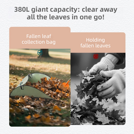 Dark Green 380L Ultra-Large Collapsible Leaf Collection Bag - Lightweight & Durable Oxford Cloth Instant Pop-Up Garden Waste Bin