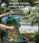 53 Gallon Self-StandingGarden Dustpan Bag with Dual Handles - Heavy-Duty Semi-Circular Leaf & Waste Collector