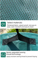 53 Gallon Self-StandingGarden Dustpan Bag with Dual Handles - Heavy-Duty Semi-Circular Leaf & Waste Collector