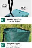 53 Gallon Self-StandingGarden Dustpan Bag with Dual Handles - Heavy-Duty Semi-Circular Leaf & Waste Collector