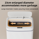 White Intelligent Dual-Sensor Trash Can (Hand-Wave & Knee-Bend) - Slim-Fit Touchless Battery-Powered Bin for Bathroom & Kitchen