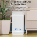 White Intelligent Dual-Sensor Trash Can (Hand-Wave & Knee-Bend) - Slim-Fit Touchless Rechargeable Bin for Bathroom & Kitchen