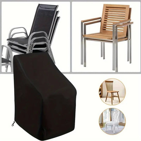 Heavy Duty Oxford Outdoor Furniture Protector Set - Waterproof & Dustproof Round Dining Table(185x110cm) and Lounge Chair Cover(64x64x70x120cm) Bundle