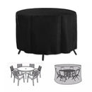 Heavy Duty Oxford Outdoor Furniture Protector Set - Waterproof & Dustproof Round Dining Table(230x110cm) and Lounge Chair Cover(64x64x70x120cm) Bundle