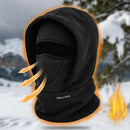 Black Windproof Thermal Balaclava Hood - Full Face Mask & Polar Fleece Neck Warmer for Skiing, Cycling & Outdoor Sports