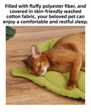 Green Heart-Leaf Decorative Pet Mat (66 x 63 CM) - Reversible Thickened All-Season Botanical Floor Pad for Pets & Humans