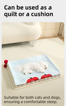 Plaid Puppy Premium Soft Fleece Dog Bed Mat/Quilt (L Size 70 x 50 CM) - All-Season Reversible Warm Cat Nap Pad