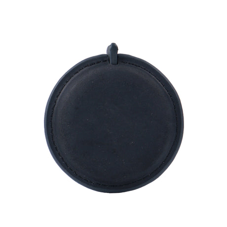 Black Handmade Crazy Horse Leather Retractable Tape Measure Keychain Dual Sided Scale 150cm/60
