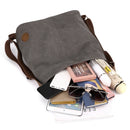 Grey Versatile 3-in-1 Canvas Backpack and Shoulder Bag Large Capacity Handbag for Women Ideal for Travel School and Everyday Use