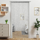 White 2 Pack Sparkle String Door Curtains 100x200cm Glitter Sequin Tassel Room Divider for Australian Home Decor and Parties
