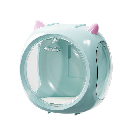Blue Cute Magnetic Display Case - Dustproof 'Space Capsule' Box for Figures & Collectibles