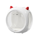 White Cute Magnetic Display Case - Dustproof 'Space Capsule' Box for Figures & Collectibles