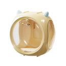 Yellow Cute Magnetic Display Case - Dustproof 'Space Capsule' Box for Figures & Collectibles