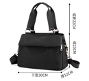 Brown Women's Large Capacity Water-Resistant Nylon Handbag Multi-Compartment Crossbody Shoulder Bag for Work Travel and Daily Use 30cm