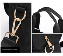 Grey Women's Large Capacity Water-Resistant Nylon Handbag Multi-Compartment Crossbody Shoulder Bag for Work Travel and Daily Use 30cm