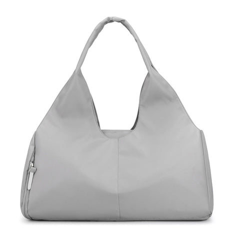 Grey Large Capacity Travel Duffel Bag - Lightweight Sports Gym Bag with Dry Wet Separation for Weekend Getaways and Business Trips