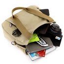 Black Multi-functional Large Capacity Canvas Tote Bag - Versatile 3-Way Adjustable Shoulder and Crossbody Handbag for Work, Travel, and Daily Use