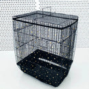 XL Black Star【Height 37, Circumference 220】 Large Bird Cage Seed Catcher Net Cover - Adjustable Mesh Guard Splash-Proof Dust Cover for Indoor Outdoor Cages
