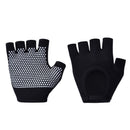 Black 2-Pack Women's Non-Slip Yoga Gloves - Open Back Half Finger Cotton Stretchy Grip Gloves for Aerial Yoga, Pilates, and Fitness