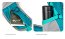 Grey Professional Large Capacity Hiking Backpack - Waterproof Lightweight Outdoor Trekking Rucksack with Hydration Port and Emergency Safety Whistle