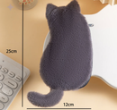 Khaki 3-Pack Adorable Plush Cat Pencil Case Set - Large Capacity Kawaii Kitty Shape Stationery Pouch for School, Office and Students