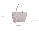 Pink Large Capacity Daily Commuter Tote Bag Set | Versatile Shoulder Handbag with Matching Pouch | 38cm Length Casual Carryall