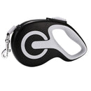 Black 5 Meter Retractable Dog Leash | Ergonomic Anti-Slip Grip | Heavy Duty Nylon Rope for Small to Medium Dogs