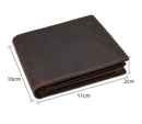 Brown Vrtical Stroke Men's Vintage Wallet Multi-Card Slots Large Capacity Coin Purse Casual Clutch Bag for Everyday Use