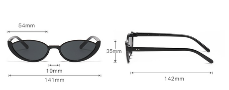 Black Frame With Tea Flakes 2PCS Fashionable Cat-Eye Sunglasses for Women - Retro INS Style UV Protection Shades