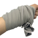 Grey 4-Piece Portable Cooling Towel Set - Quick-Dry Ice-Cool Towel for Sports, Travel, and Heat Relief