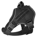 L Black Professional Tactical No-Pull Dog Harness | Reflective Breathable Mesh Vest | Heavy Duty Training Gear with Control Handle
