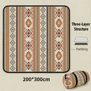 Brunei Darussalam Extra Large 200x200cm Waterproof Picnic Mat - Portable Thickened Oxford Cloth Outdoor Camping Blanket for Beach, Parks and Family Outings