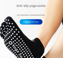 Light Grey 3-Pack Women's Non-Slip Five-Finger Yoga Socks - Open Back Combed Cotton Pilates & Fitness Grip Socks for Professional Exercise