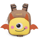 Brown Cute Cartoon Monster Pet Backpack | Small Dog Self-Wearing Snack Bag | Adjustable Harness with Leash Attachment and Waste Bag Dispenser