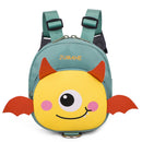 Light Green Cute Cartoon Monster Pet Backpack | Small Dog Self-Wearing Snack Bag | Adjustable Harness with Leash Attachment and Waste Bag Dispenser
