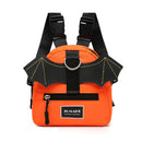 Orange Adorable Bat-Wing Pet Backpack for Dogs | Self-Wearing Snack Pouch | Adjustable Harness Bag with Leash Attachment