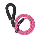 Pink 1.5m Heavy Duty Reflective Dog Leash | Soft Padded Handle | Thickened 1.3cm Climbing Rope Lead for Medium to Large Dogs