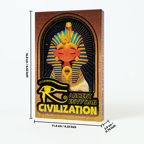 Ancient Egyptian Civilization Trifold Journal | Premium Portable Student Notebook and Planner | Detailed Themed Stationery Gift