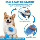 Blue 6-Piece Dog Grooming Bath Set - Absorbent Microfiber Towels & Wash Mitts for Shiny Coats