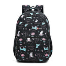 Black Premium Large Capacity Cute Cartoon Student Backpack | Multi-Layered Casual School Bag | Ergonomic Travel Daypack for Kids 46cm
