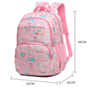 Black Premium Large Capacity Cute Cartoon Student Backpack | Multi-Layered Casual School Bag | Ergonomic Travel Daypack for Kids 46cm